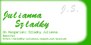 julianna szladky business card